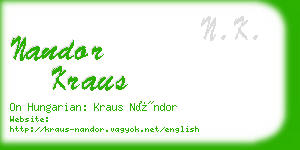 nandor kraus business card